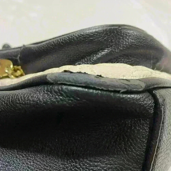 Betsey Johnson White Black Quilted Backpack Small - Picture 12 of 16